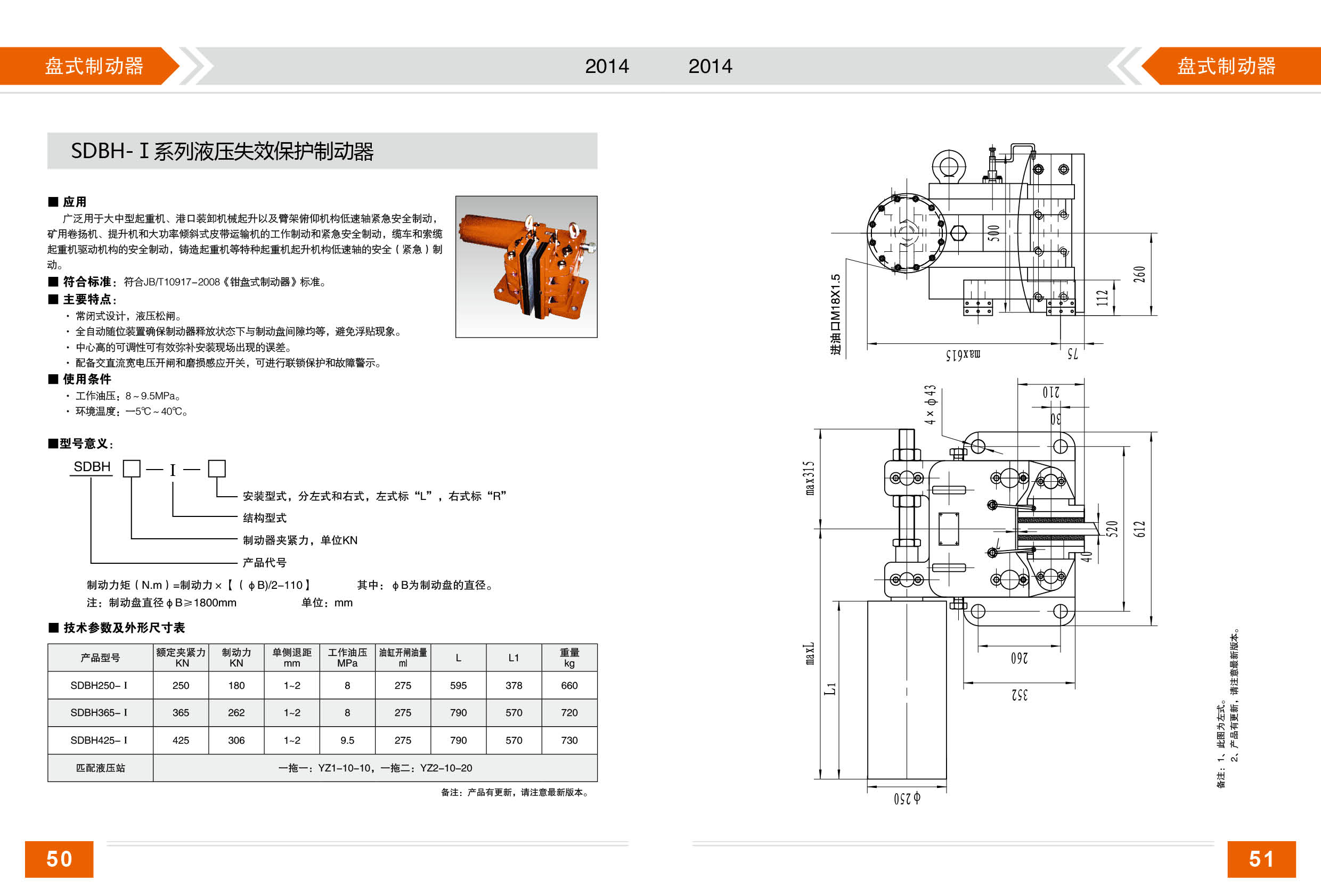 SDBH-I 系列安全保护制动器